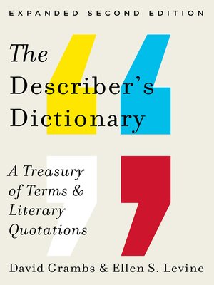 cover image of Describer's Dictionary